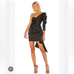 Katie May Baddest Mini Dress Black One Shoulder